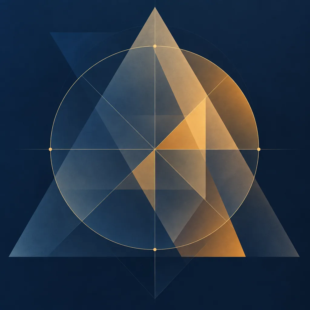 Decorative abstract illustration for the SAT Geometry and Trigonometry category